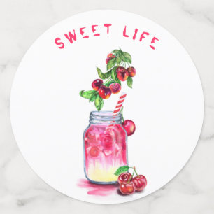Cherry Cool Drink Party Confetti Custom Text