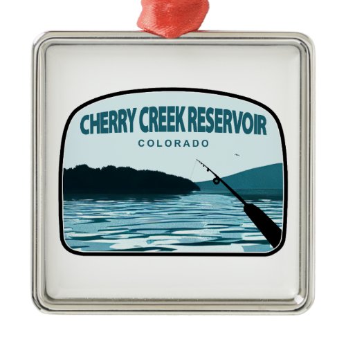 Cherry Creek Reservoir Colorado Fishing Rod Metal Ornament
