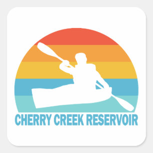 Cherry Creek Reservoir Colorado Kayak Square Sticker