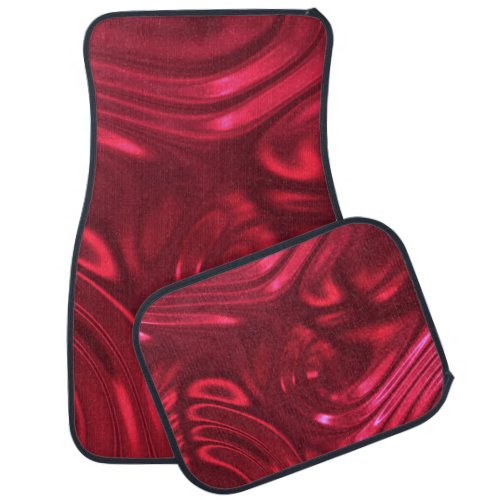 Cherry Crimson Red Swirl Car Floor Mat