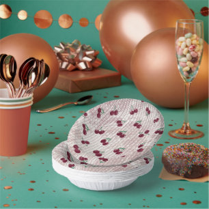 Cherry Crochet  Pastel Pink  Paper Bowls