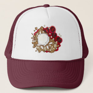 Cherry Crumble Cobbler Dessert Ice Cream Food Trucker Hat