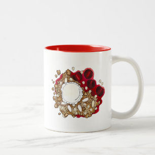 Cherry Crumble Cobbler Dessert Ice Cream Food Two-Tone Coffee Mug