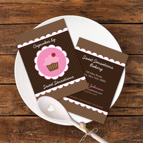 Cherry Cupcake Bakery Business Card