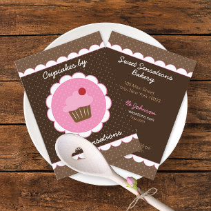 Cherry Cupcake Bakery Business Card