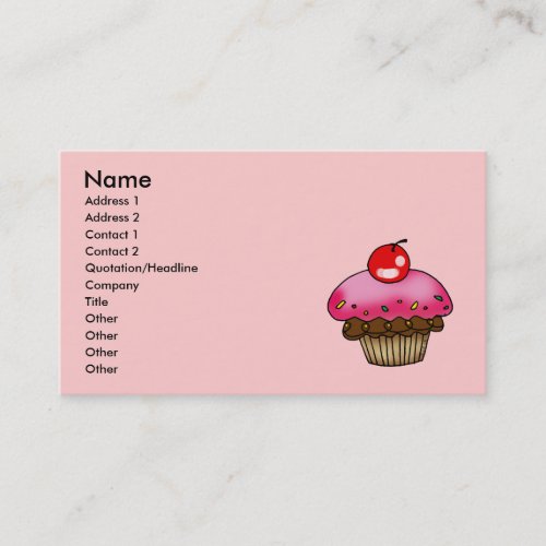 Cherry cupcake business cards