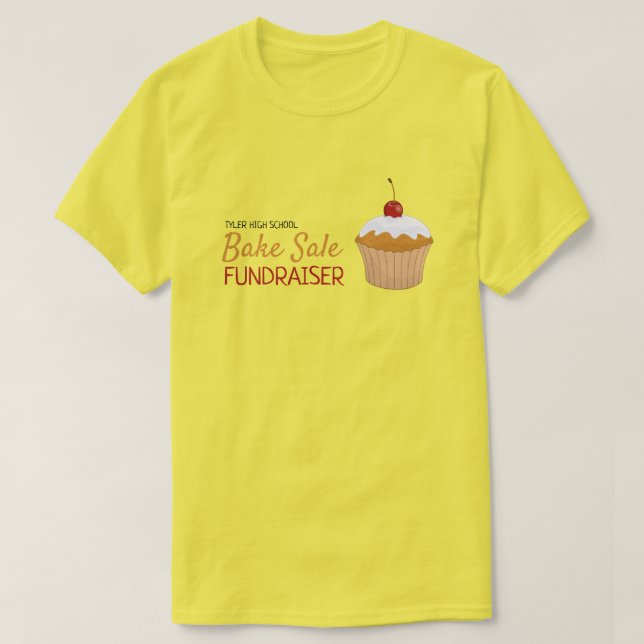 Cherry Cupcake, Charity Bake Sale Event T-Shirt (Design Front)