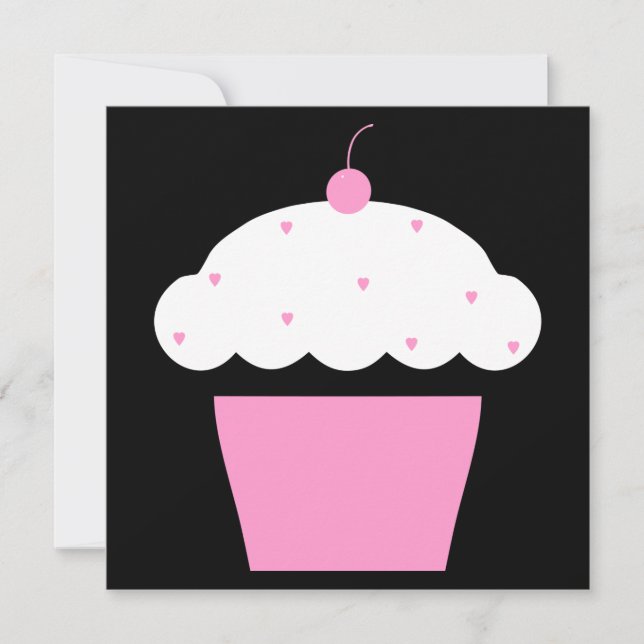 cherry cupcake invitation (Front)