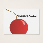 Cherry Cupcake Mini Recipe Cards (Back)
