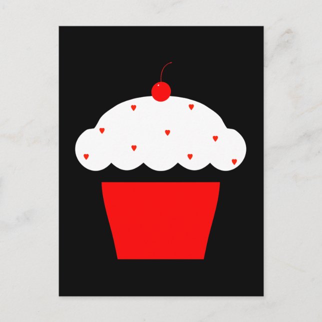 cherry cupcake postcard (Front)