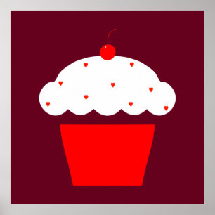 cherry cupcake poster