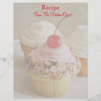 Cherry Cupcake Recipe Letterhead