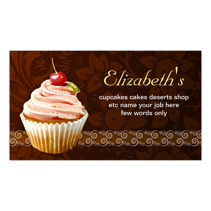 cherry cupcake sweet cute business card