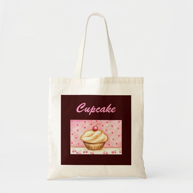 Cherry Cupcake Tote Bag (Front)