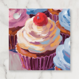 Cherry Cupcakes Happy Birthday Party Favor Tags