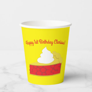Cherry Cutie Pie Birthday Party Paper Cups