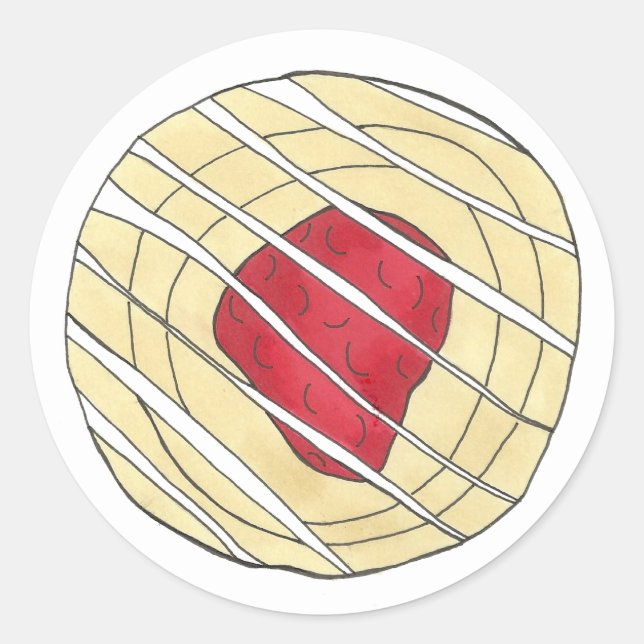 Cherry Danish Viennoiserie Pastry Chef Bakery Classic Round Sticker (Front)