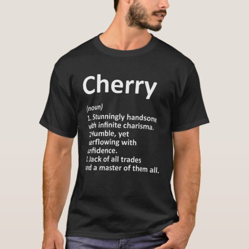 CHERRY Definition Funny Surname Family Tree Birthd T_Shirt