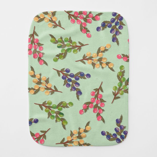 Cherry Delight Burp Cloth (Front)