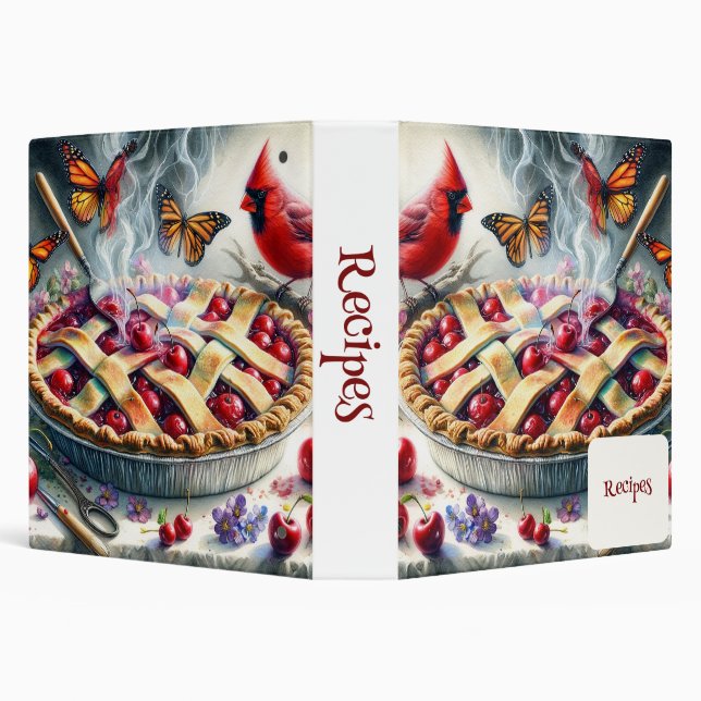 Cherry Delights Recipes 3 Ring Binder (Background)