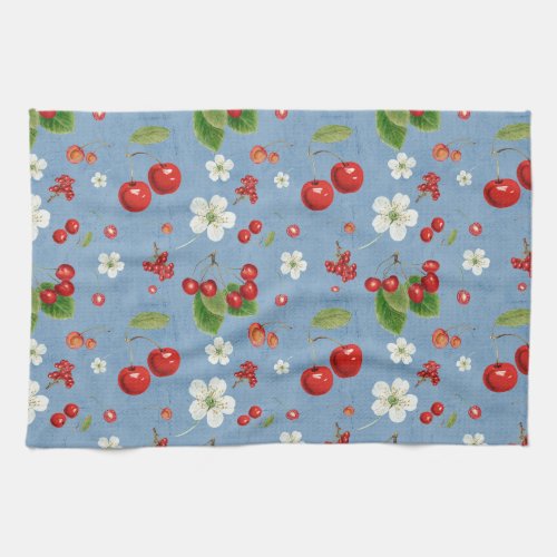 Cherry design kitchen towel
