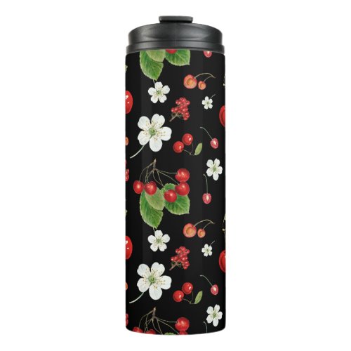 Cherry design thermal tumbler