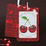Cherry Disco Ball Valentine's Day  Air Freshener<br><div class="desc">Elevate your Valentine's Day celebrations with this cherry-themed disco ball car air freshener. Perfectly blending style and functionality, it freshens up your car interior while adding a touch of romantic flair. The vibrant cherry design is customizable, letting you add names or special messages for a personal touch. Ideal for gifting...</div>