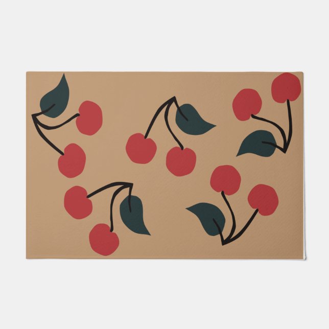 Cherry door mat, Cute Fruit  Doormat (Front)