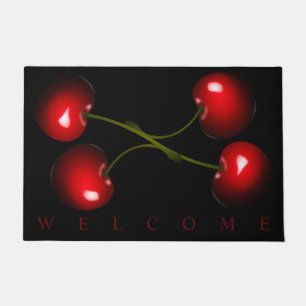 Cherry Doormat Welcome - Custom Colors