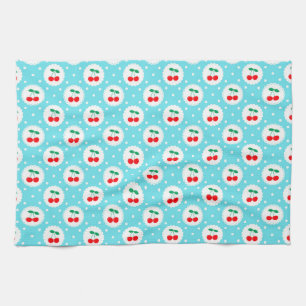 Cherry Dot Pattern – Retro Fruit Gift & Decor Kitchen Towel