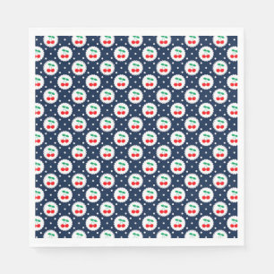 Cherry Dot Pattern – Retro Fruit Gift & Decor Napkins