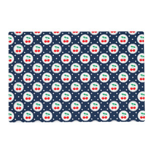 Cherry Dot Pattern – Retro Fruit Gift & Decor Placemat