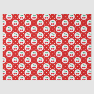 Cherry Dot Pattern – Retro Fruit Gift & Decor Tissue Paper