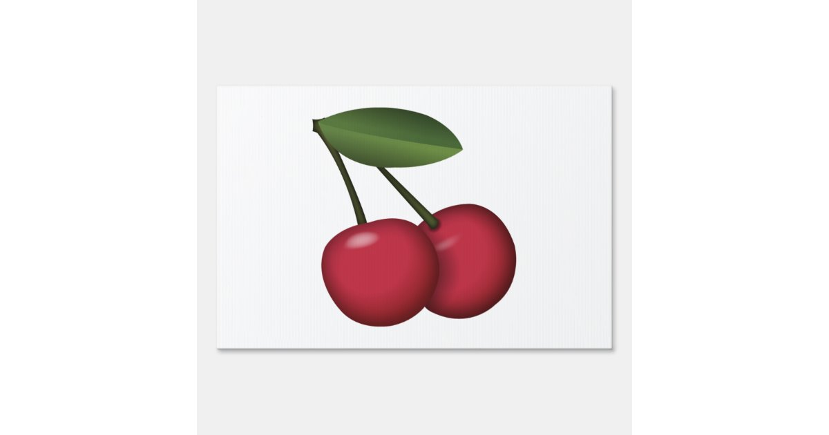 Cherry Emoji Sign Zazzle