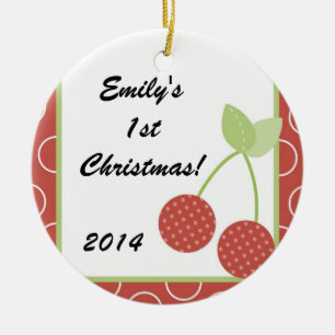Cherry Farm Fruit Orcha Personalized Name Ornament