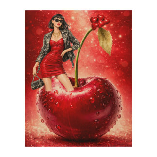 Cherry Fashion Illustration Wall Art Print