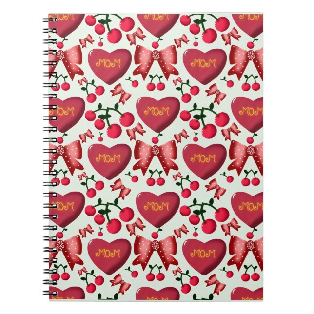 Cherry floral pattern gift for Mom  Notebook (Front)