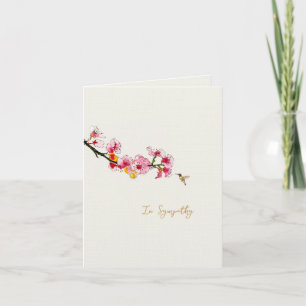 Cherry Flower and Humming bird Sympathy card