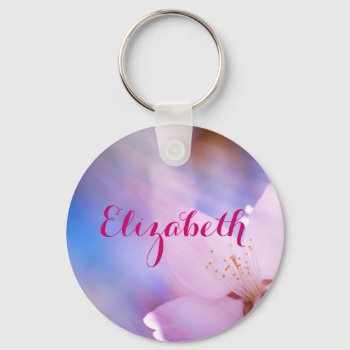 Cherry Flower Heaven Light Personal Keychain by DigitalSolutions2u at Zazzle