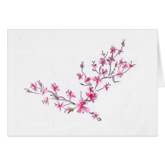 cherry flowers II Cards (Front Horizontal)