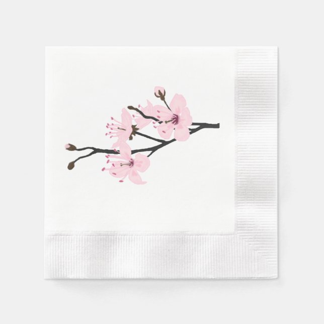 cherry flowers napkins (Front)