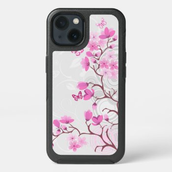 Cherry Flowers Iphone 13 Case by FantasyCases at Zazzle