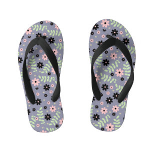 cherry flowers pattern  kid's flip flops