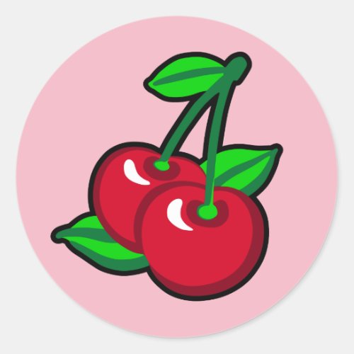 Cherry for cherry pickers classic round sticker