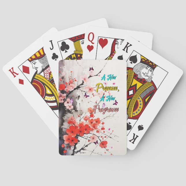 Cherry Fragrance Sakura Poker Cards (Back)
