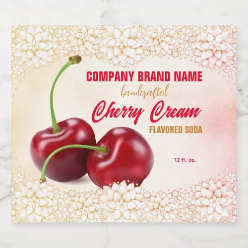 Cherry Fruit Beer Bottle Label