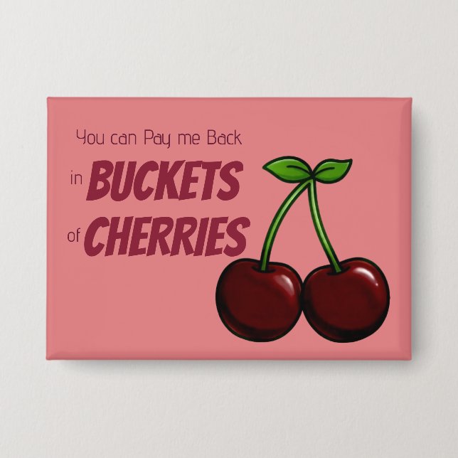 Cherry Fruit Collection Button (Front)