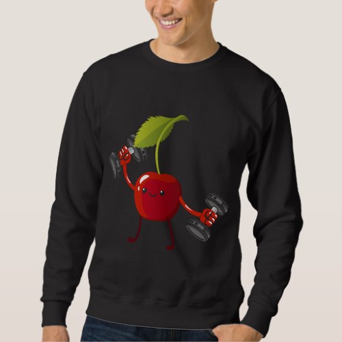 Cherry Fruit Costume Workout Bodybuilding Lift Gy Sweatshirt