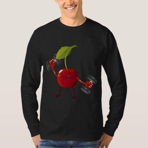 Cherry Fruit Costume Workout Bodybuilding Lift Gy T_Shirt