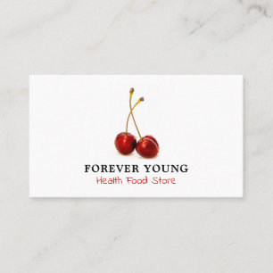 Cherry Fruit, Health Food Store Business Card